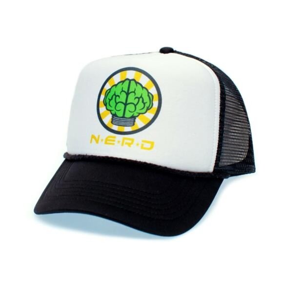 NERD Trucker Hat Neptunes N*E*R*D Cap N.E.R.D. Pharrell Rock Star Virginia Band - Picture 6 of 8